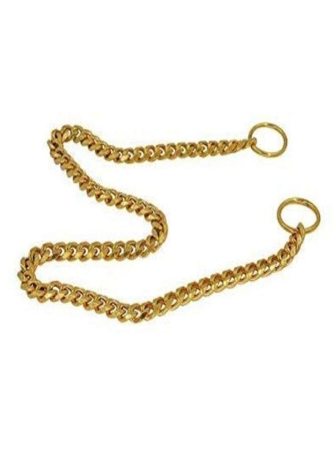 Petlicious & More Pure Brass Choke Chain for Small Dogs & Puppies - 16 Inch Collar / 1 Cm Thick - Image 1